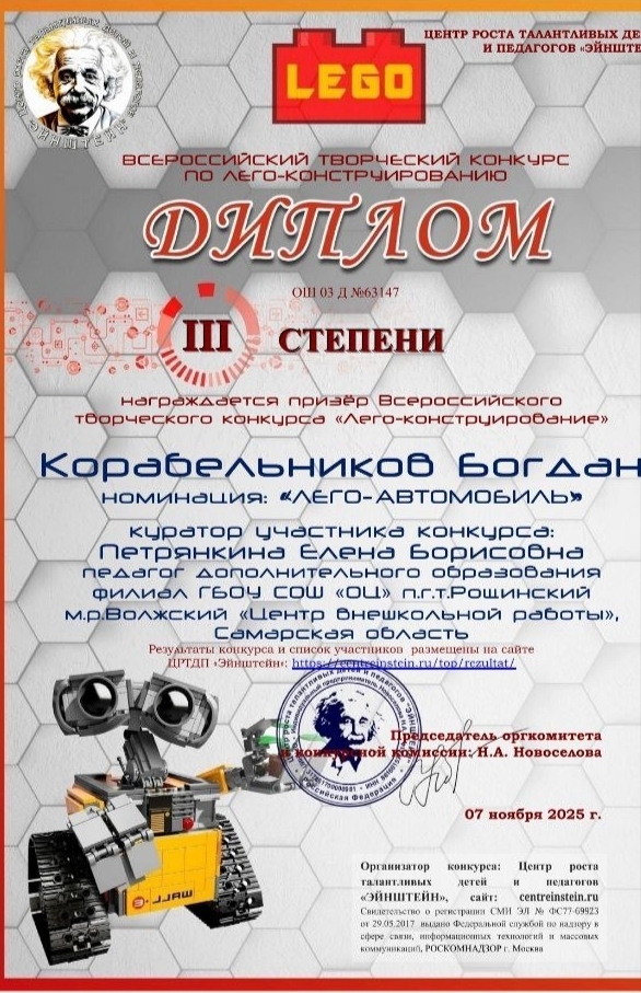 Достижения в техническом творчестве